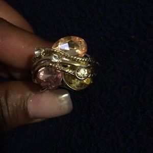 Colorful costume ring